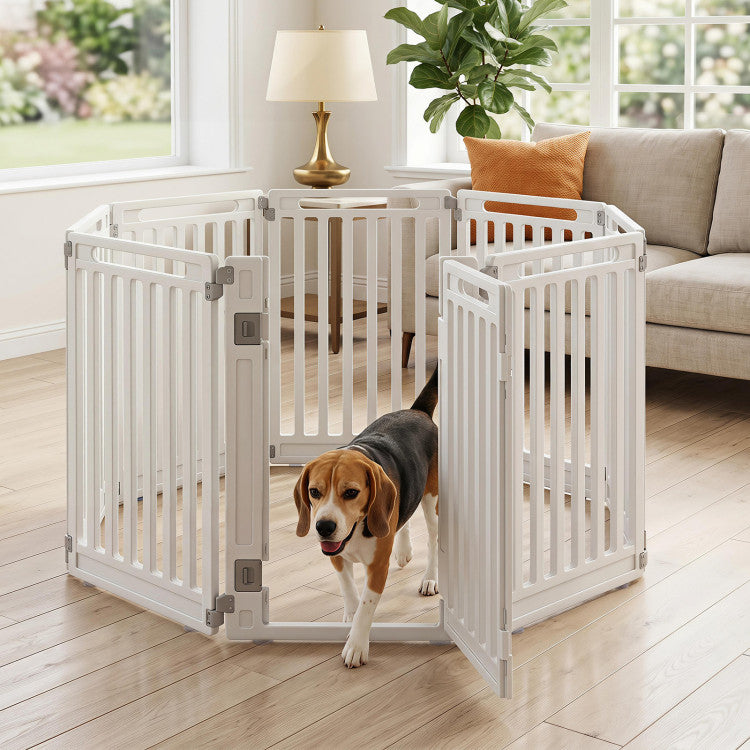 31.5" Height Indoor Outdoor Dog Playpen with 8 Panels