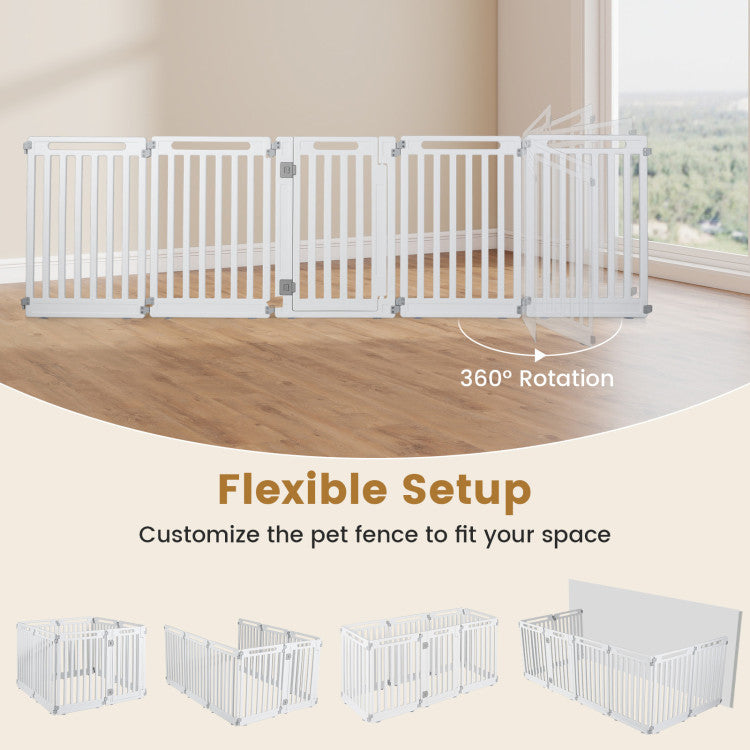 31.5" Height Indoor Outdoor Dog Playpen with 8 Panels