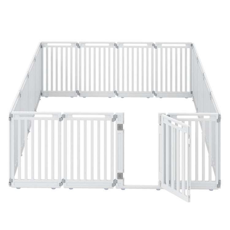 31.5" Height Indoor Outdoor Dog Playpen with 16 Panels