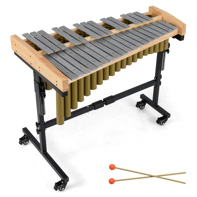 32 Note Marimba Aluminum Xylophone with Rubber Wood Base