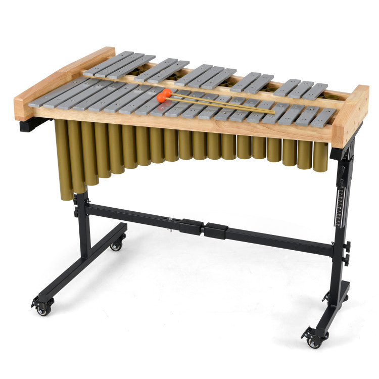 32 Note Marimba Aluminum Xylophone with Rubber Wood Base