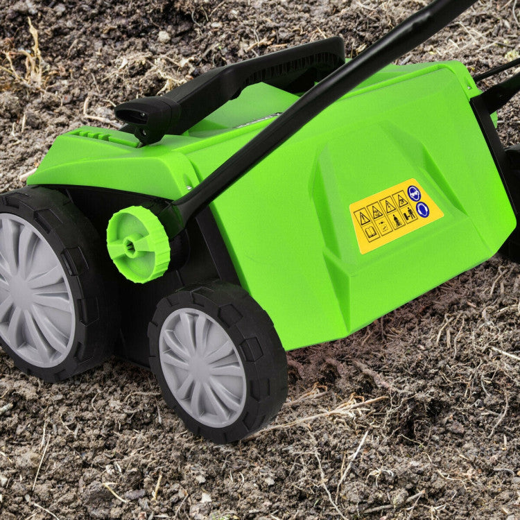 15 Inch 13 Amp Electric Scarifier with Collection Bag and Removable Blades