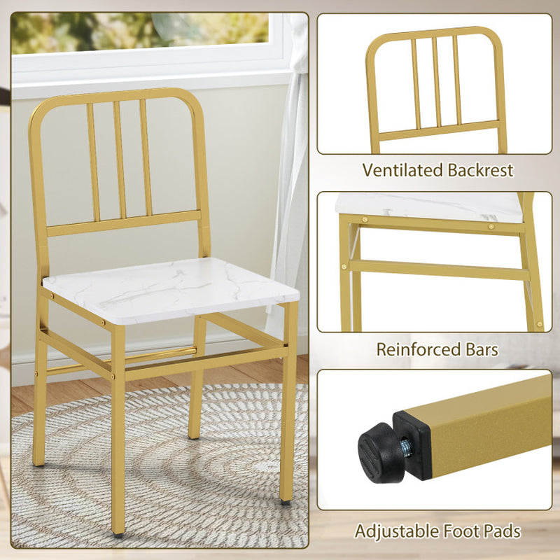 5-Piece round Dining Table Set with Storage Shelf for Dining Room