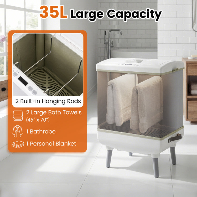 35L Large Towel Warmer with Heating and Drying Modes for Bathroom