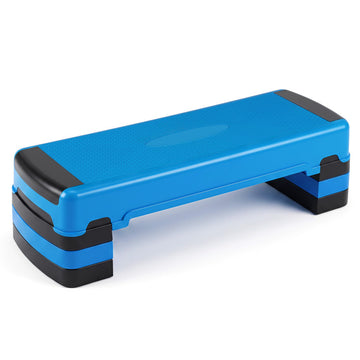 35 Inch Aerobic Cardio Adjustable Exercise Stepper with Risers