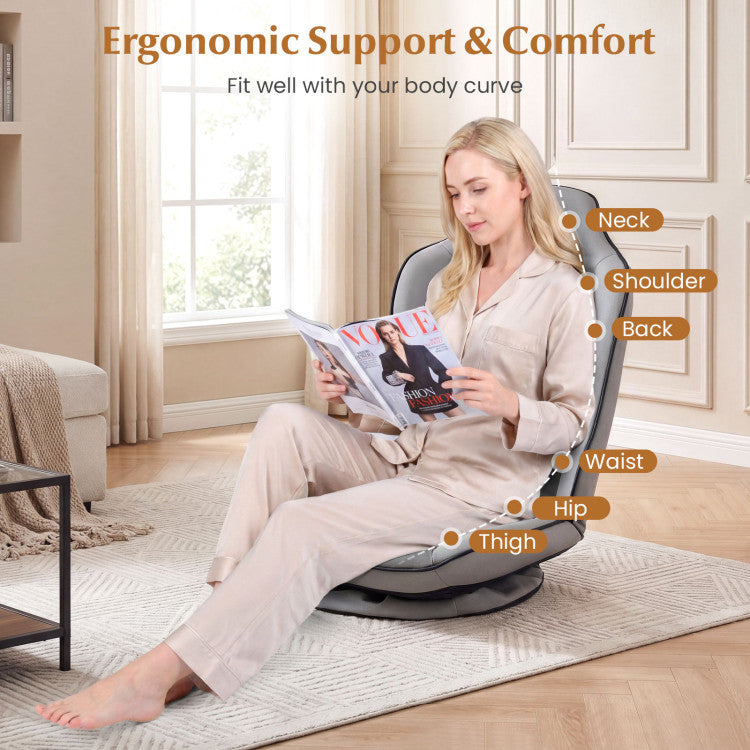 360° Swivel Floor Gaming Chair with 5-Level Adjustable Backrest