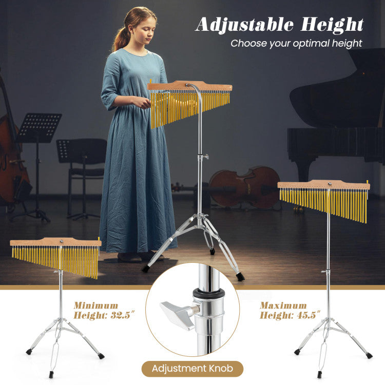 36-Bar Single-Row Chimes Percussion Instrument