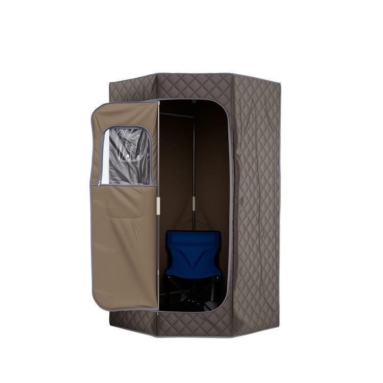 3L Portable Steam Sauna for Home Fast-Heat with 9-Level Remote Control and Folding Chair