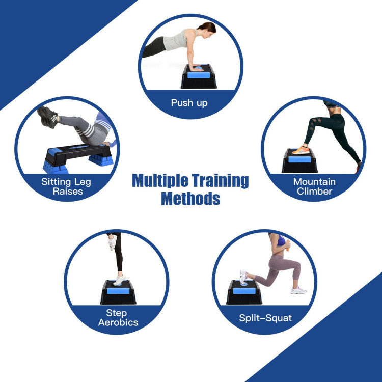Aerobic Exercise Stepper Trainer with Adjustable Height 5"-7"-9"