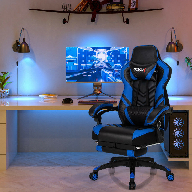 Adjustable Gaming Chair with Footrest for Home Office