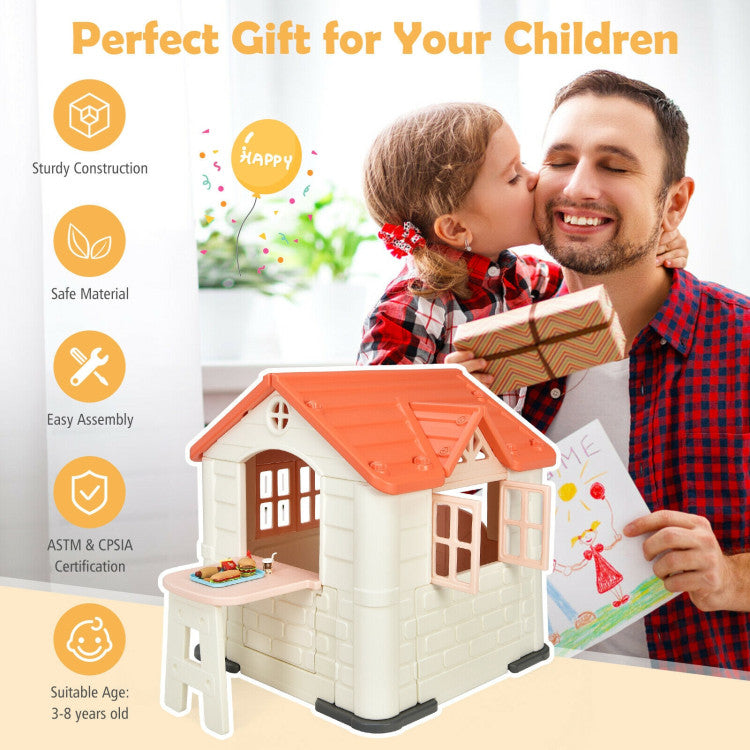 Kid’s Playhouse Pretend Toy House For Boys and Girls 7 Pieces Toy Set