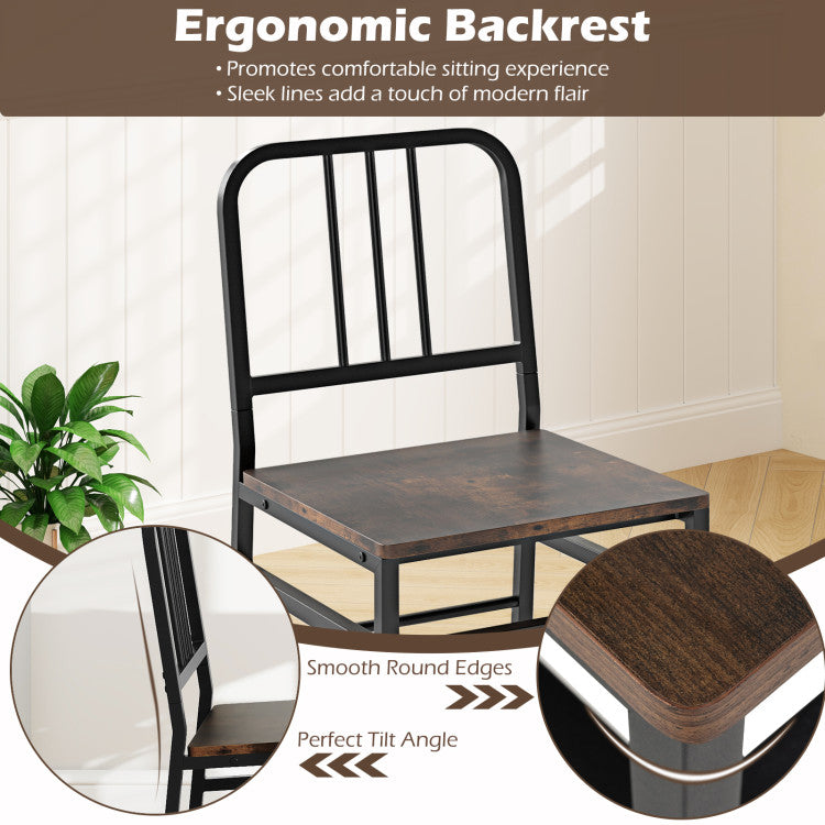 3-Piece Dining Table Set with Rectangular Kitchen Table and 2 Chairs
