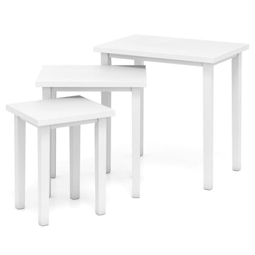 3-Piece Farmhouse Rectangle Side Table Set for Living Room