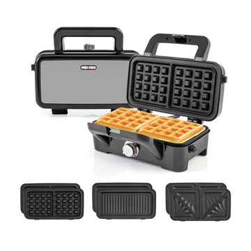 3-in-1 1082W Sandwich Maker with Removable Non-Stick Plates