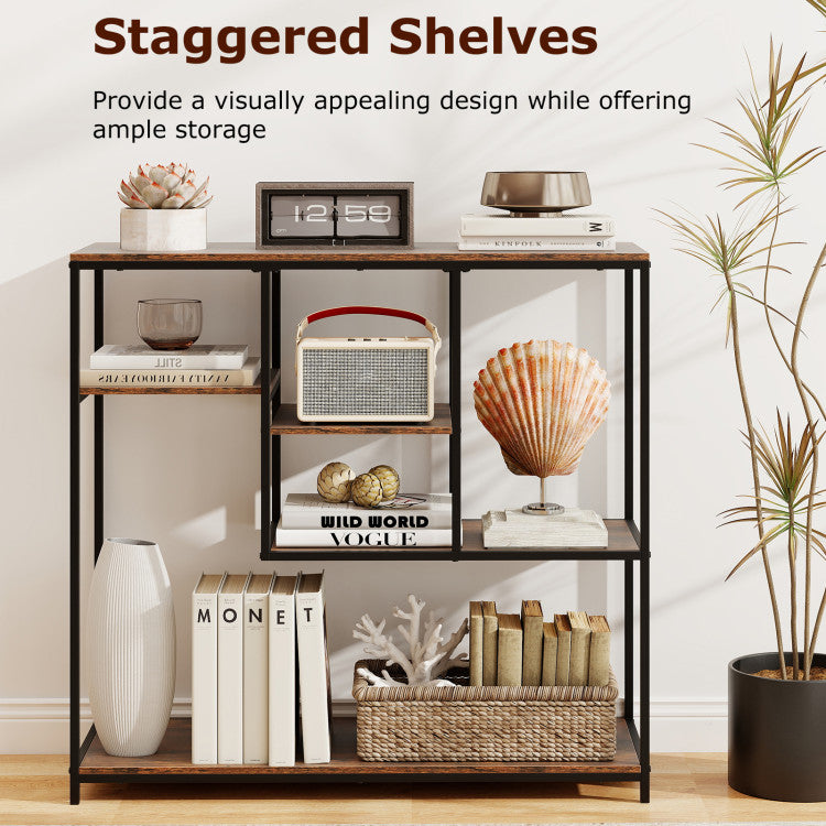 40 Inch Console Table Behind Sofa Couch with Storage