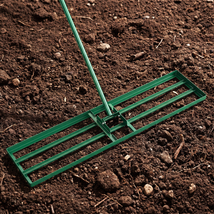42 x 10 Inch Lawn Leveling Rake with Ergonomic Handle