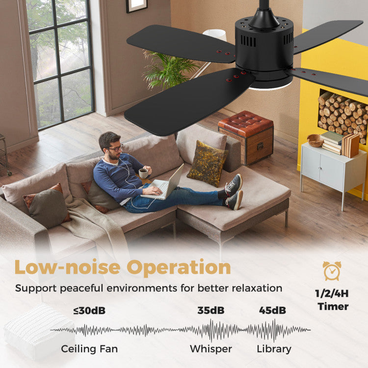 42inch Ceiling Fan with Light and Remote 3CCT LED with Memory 4H Timer 6 Speeds