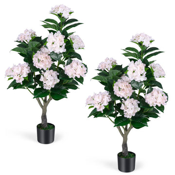 43.5" Artificial Hydrangea Tree 2 Pack