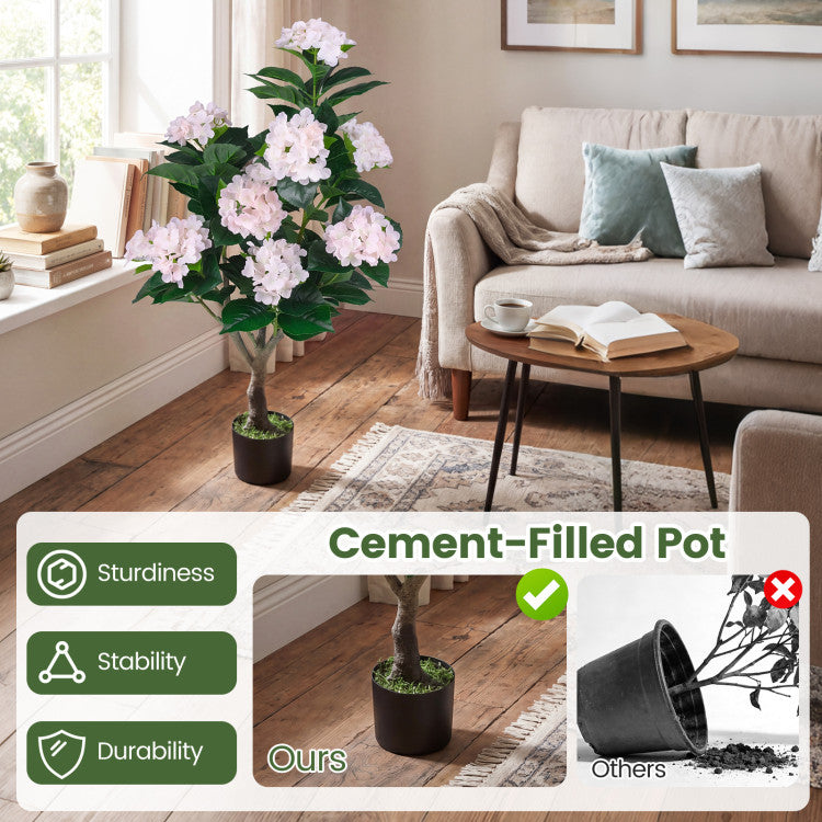 43.5" Artificial Hydrangea Tree 2 Pack