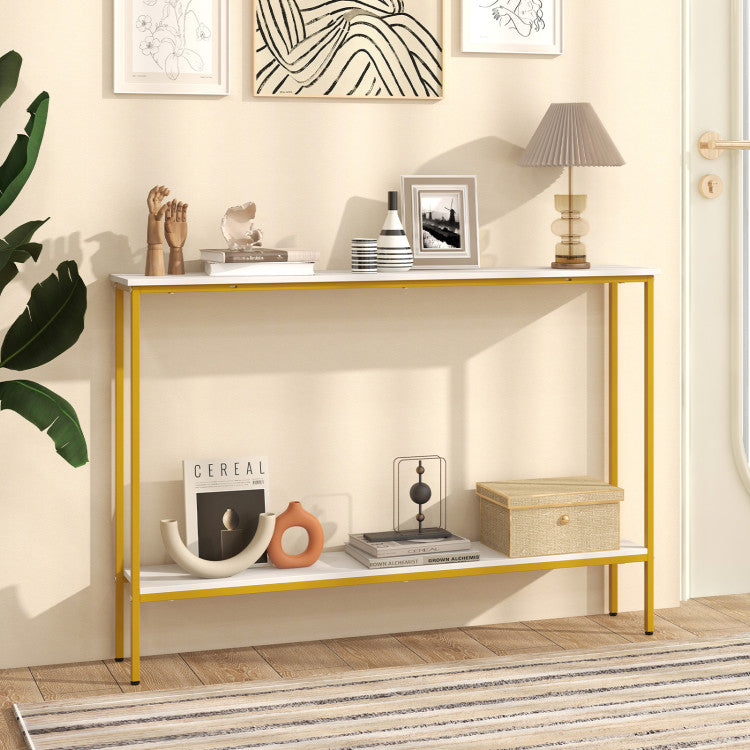 44 Inch Console Table with Shelf with Dual Anti-Tipping Kits