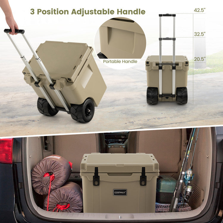 45 Quart Cooler Towable Ice Chest