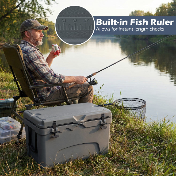 45 Quart Portable Hard Cooler Insulated Ice Chest Keeps Cool for up to 6 Days
