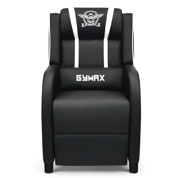 Massage Gaming Recliner PU Leather Chair with Footrest