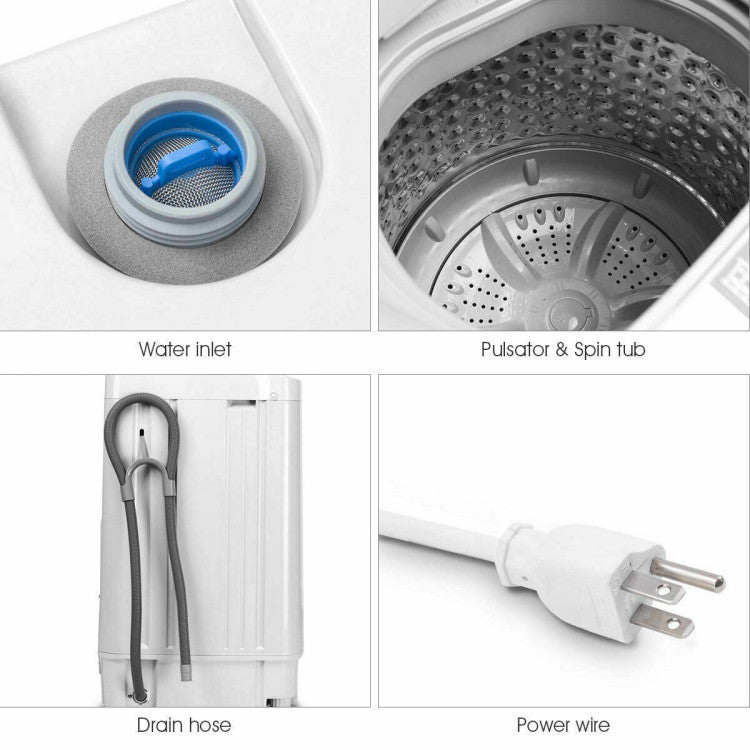 12 lbs Full-automatic Washing Machine with 10 Wash Programs