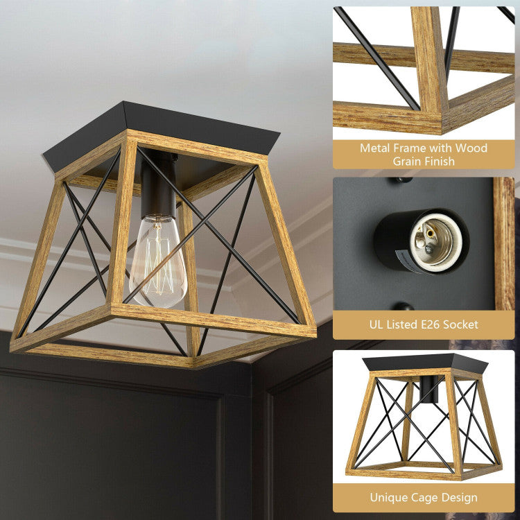 Farmhouse Vintage Ceiling Lights with E26 Blub Socket for Hallway Dining Room