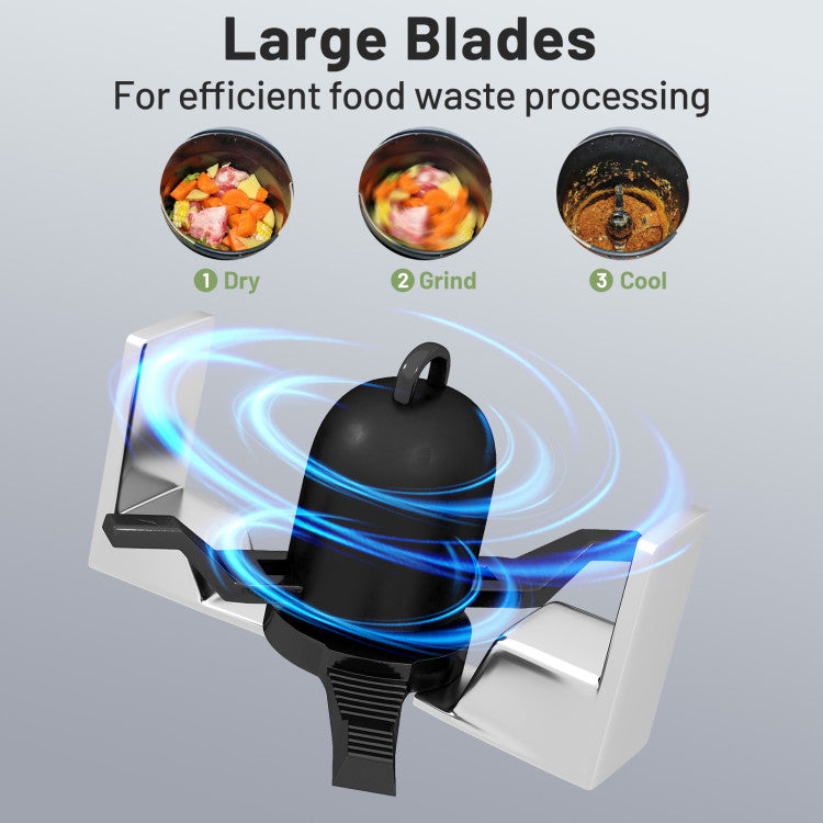 4 L Electric Composter with Lid and LED Display for Kitchen