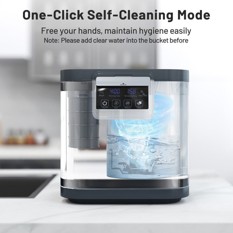 4 L Electric Composter with Lid and LED Display for Kitchen