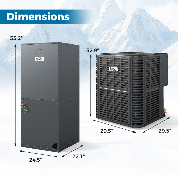 4 to 5 Ton 17-17.5 SEER2 Ultra-Low Temperature Heat Pump System (Operates down to -4°F)