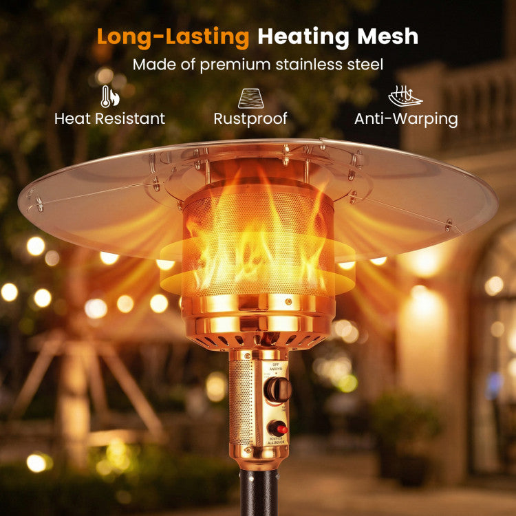 50,000 BTU Patio Propane Gas Heater with Stainless Steel Burner
