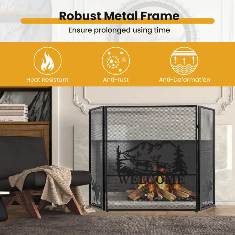 52 x 31 Inch Fireplace Screen