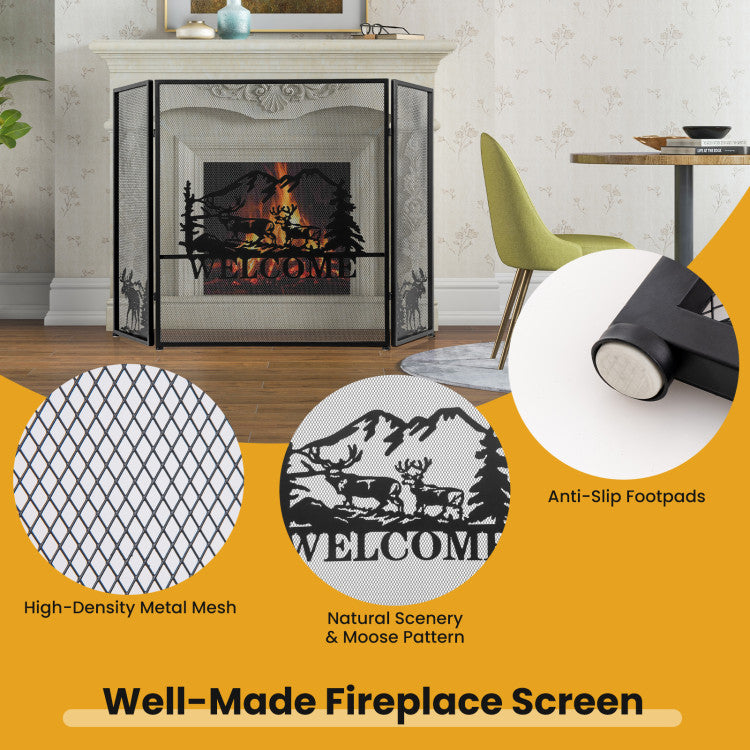 52 x 31 Inch Fireplace Screen