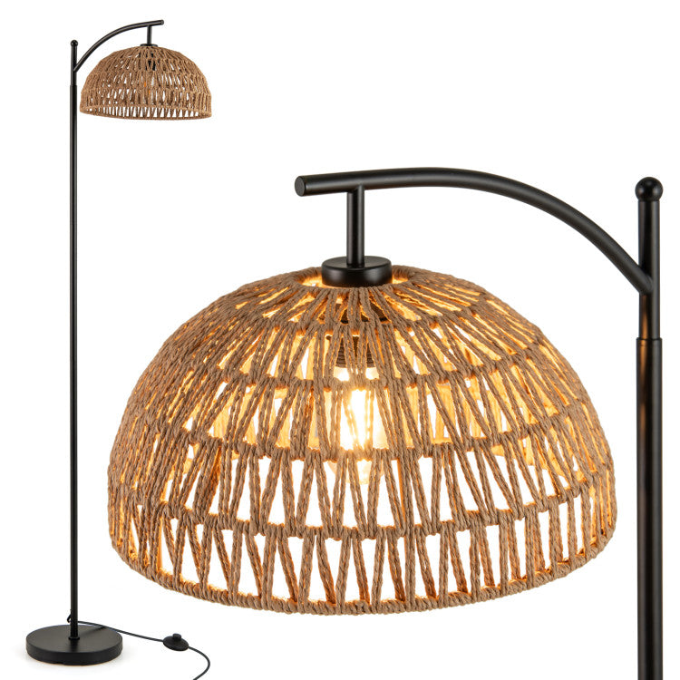 Arc Floor Lamp 63 Inches Tall Pole Lamp with Hanging Lampshade