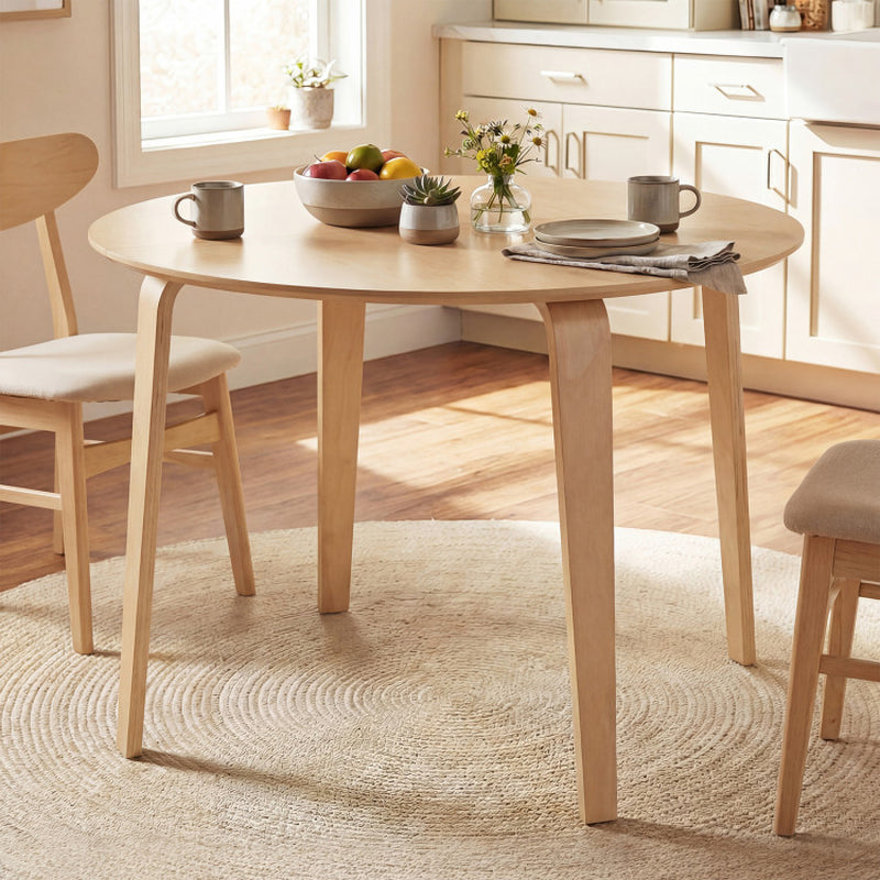 3 Piece Dining Table Set with 2 Padded Dining Chairs and Rubber Wood Table
