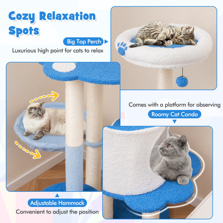 54 Inches Tall Modern Cat Tree Tower for Indoor Cats