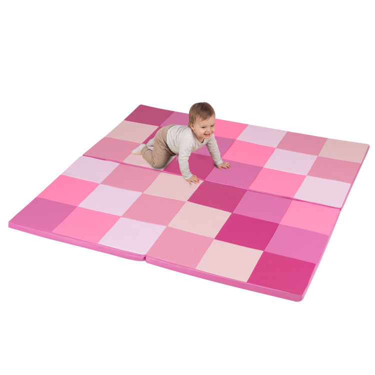 58 Inch Toddler Folding Activity Floor Mat Foam Baby Play Mat