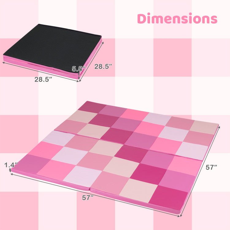 58 Inch Toddler Folding Activity Floor Mat Foam Baby Play Mat