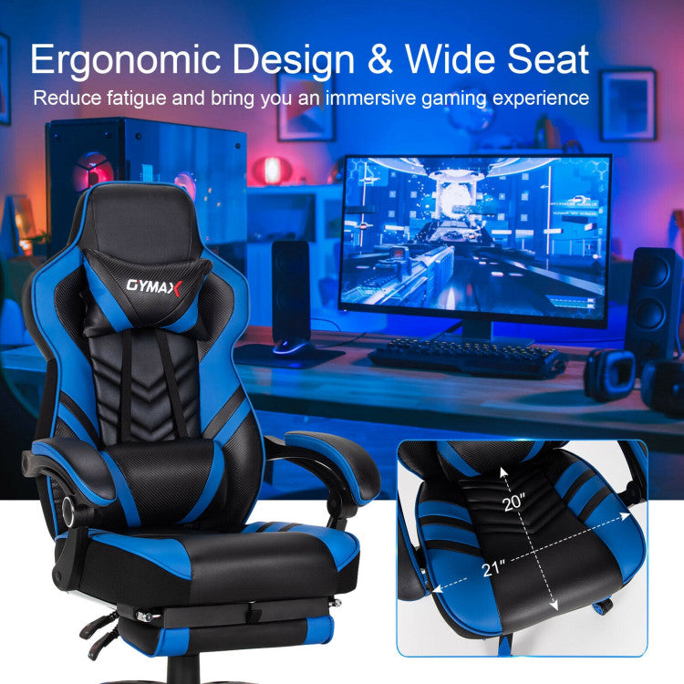 Adjustable Gaming Chair with Footrest for Home Office