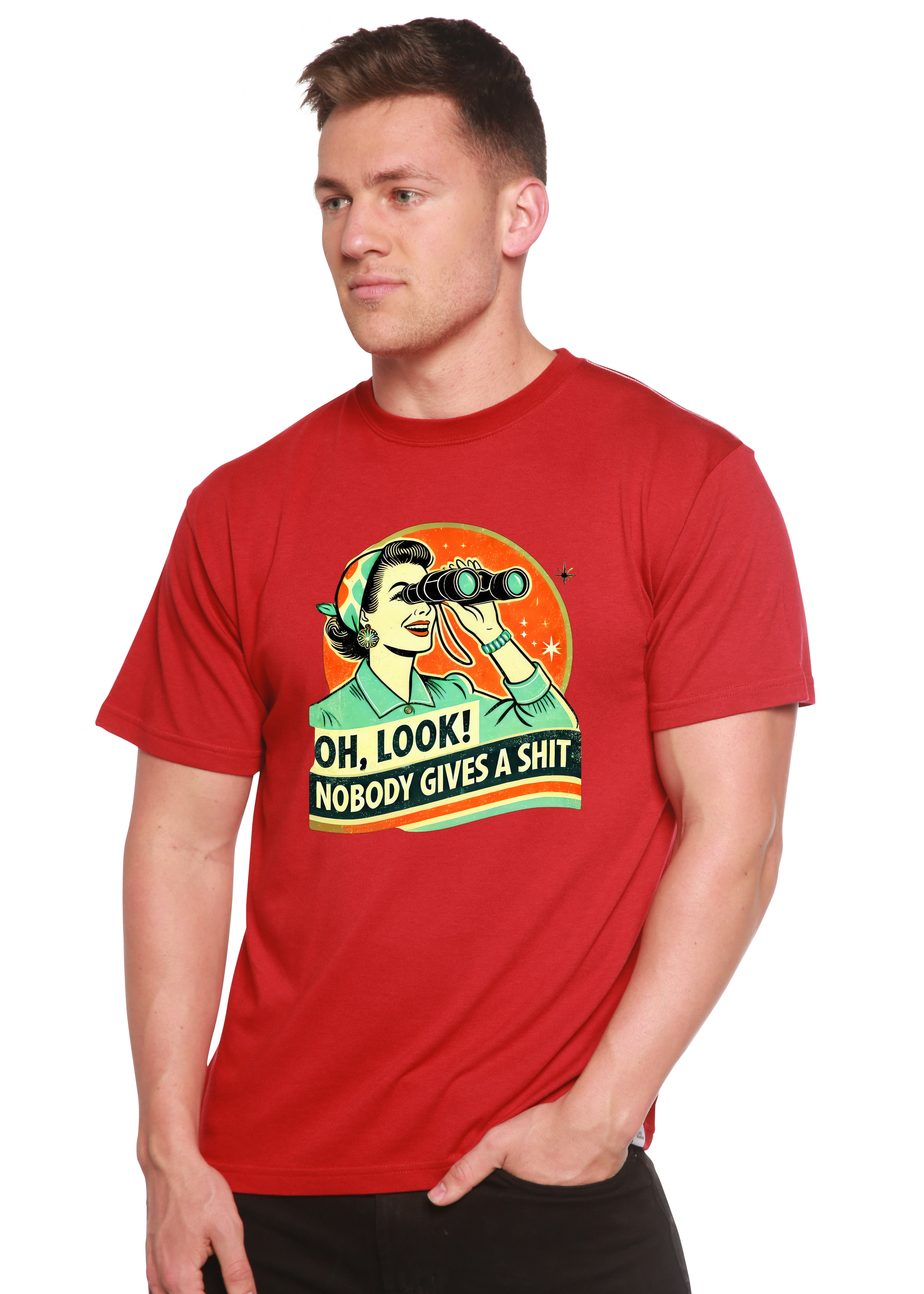 Funny Retro Woman Unisex Bamboo/Cotton Graphic T-Shirt