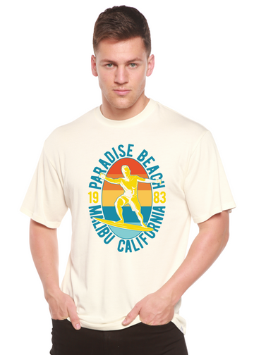 Paradise Beach 1983 Men's Bamboo Viscose/Organic Cotton Short Sleeve Graphic T-Shirt