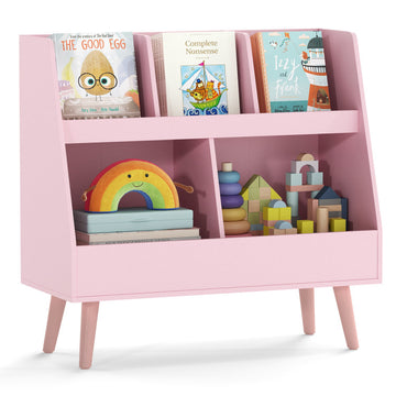 5-Cube Kids Bookshelf and Toy Organizer with Anti-Tipping Kits