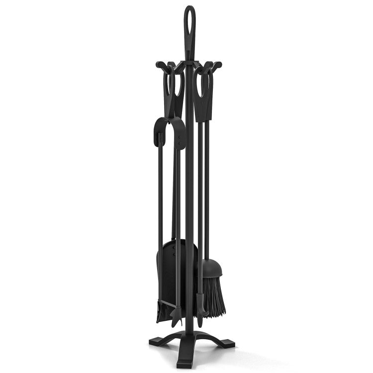 5 Pieces Fireplace Tool Set Fireplace Accessories with Poker