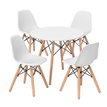 5 Pieces Kid's Colorful Set with 4 Armless Chairs