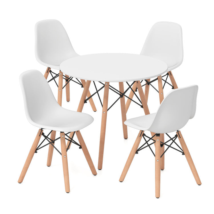 5 Pieces Kid's Colorful Set with 4 Armless Chairs
