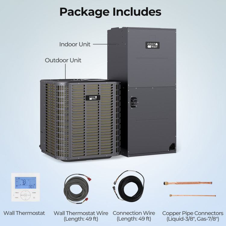5 Ton 17 SEER2 High-Performance Heat Pump System (Operates down to 5°F)