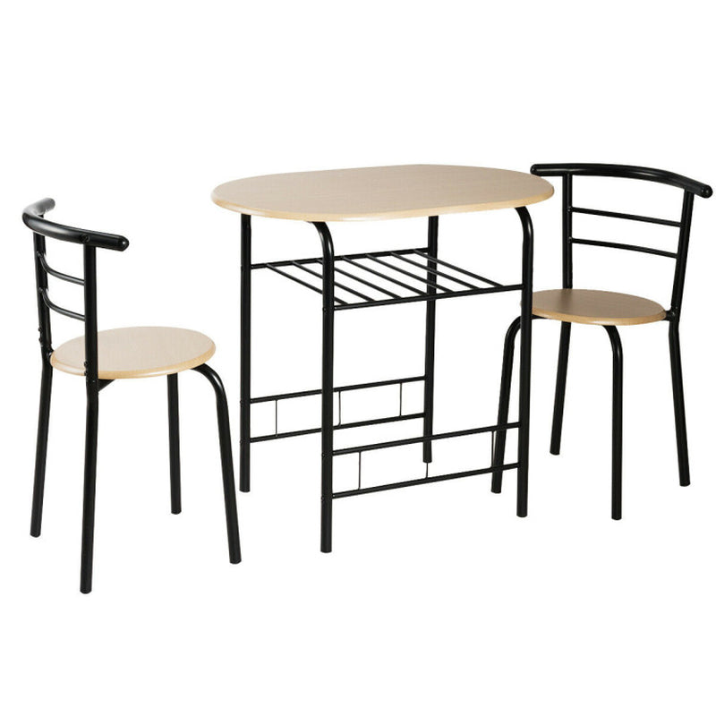 3-Piece Space-Saving Bistro Set for Kitchen and Apartment