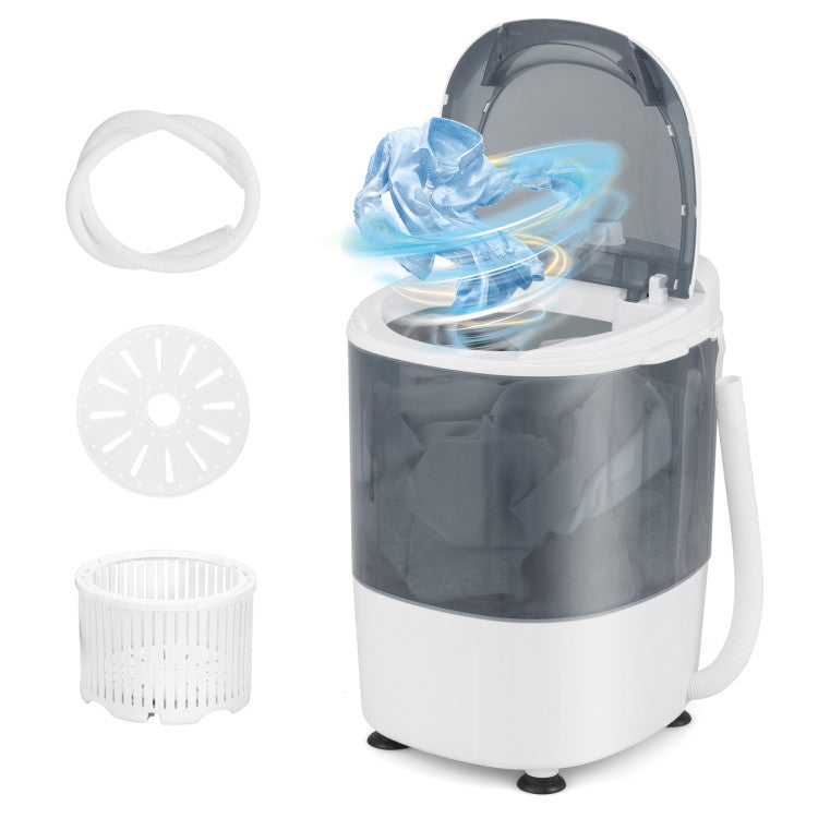 Portable Mini Washing Machine Semi-Automatic Washer and Spinner Combo with Single Tub